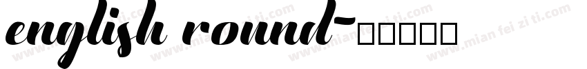 english round字体转换